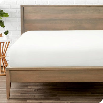 Bare Home Fitted Bottom Sheet Twin XL Size - Premium 1800 Microfiber - Ultra-Soft Hotel Luxury - Deep Pocket - Durable and Long Lasting (Twin XL, Cream)