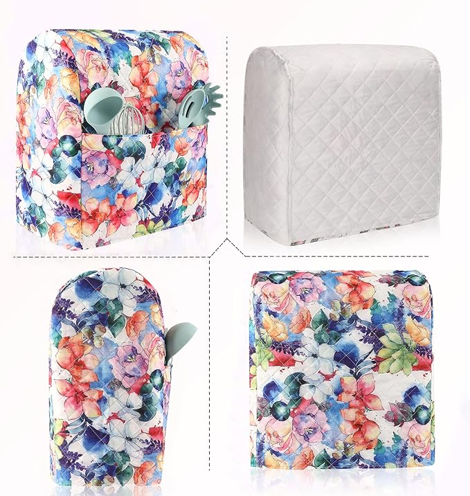 Kitchen Aid Mixer Cover,Kitchen Stand Mixer Cover Compatible With 5-8 Quart Kitchenaid Hamilton Mixers,Kitchen Aid Covers for Stand Mixer With Pockets,Kitchen Aid Mixer Assecories