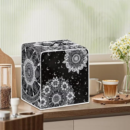 Mandala Sun Moon Coffee Machines Covers - Dust Resistant Protective Covers For Coffee Makers, Blender, Mixer, Juice Machine - Dust Proof, Washable