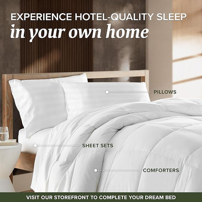 Beckham Hotel Collection Full Size Hybrid Mattress Protector & Pad - Extra Padded, Thick, Plush, & Fitted Mattress Topper for Bed - Quilted Pillow Top Mattress Cover