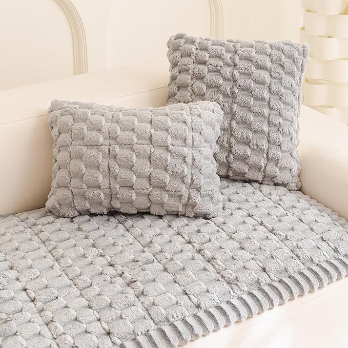 Plush Pet Sofa Covers for Dogs Washable Couch Protector for Cushion, Dog Friendly Furniture Covers Protector