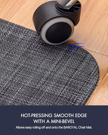 Office Chair Mat for Hardwood Floor Under Desk Computer Rolling Chair Mat for Wood/Tile Floor Non-Slip Heavy Duty Desk Rug PVC Plastic Hard Floor Protector 46"x 60" (Cool Grey)