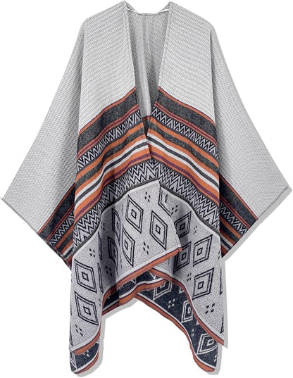 Breezy Lane Women's Shawl Wraps Warm Poncho Ruana Wrap Cardigan