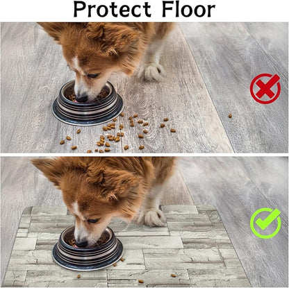 Pet Food Mats for Floor, Absorbent Dog Mat for Food and Water Dispenser Mat, Dog Food Mat Quick Dry Cat Food Mat Pet Supplies