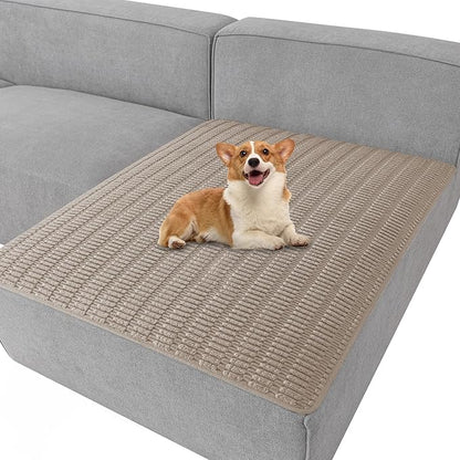 Foxdecor Couch Cover Sofa Covers Washable, Dog Bed Cover Couch Covers for 3 Cushion Couch Sofa Pet Friendly, Dog Couch Cover Furniture Covers for Pets.(Brown 40x50 inch)