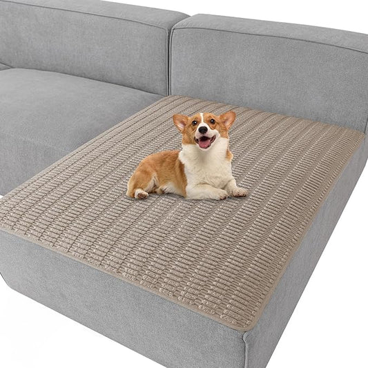 Foxdecor Couch Cover Sofa Covers Washable, Dog Bed Cover Couch Covers for 3 Cushion Couch Sofa Pet Friendly, Dog Couch Cover Furniture Covers for Pets.(Brown 40x50 inch)