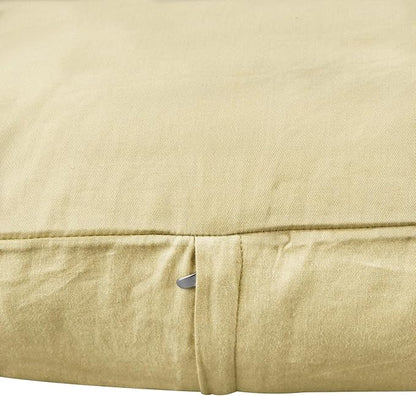 Thmyo 4-Pack 100% Cotton Comfortable Solid Decorative Throw Pillow Case Square Cushion Cover Pillowcase Sublimation Blank Khaki DIY Throw Pillowcas(18x18 inch/45x45cm)(Only Covers,Not Inserts)