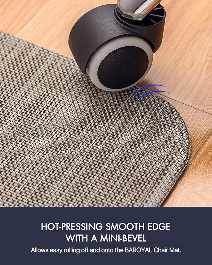 Office Chair Mat for Hardwood Floor Under Desk Computer Rolling Chair Mat for Wood/Tile Floor Non-Slip Heavy Duty Desk Rug PVC Plastic Hard Floor Protector 46"x 60" (Soapstone)