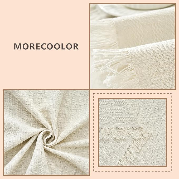 White Couch Cover Blanket Cute Geometrical Jacquard Washable Sofa Cover for Extra Large Furniture for 3 Cushion Sofa L Shaped Sectional Couch Blanket 71"x 134"