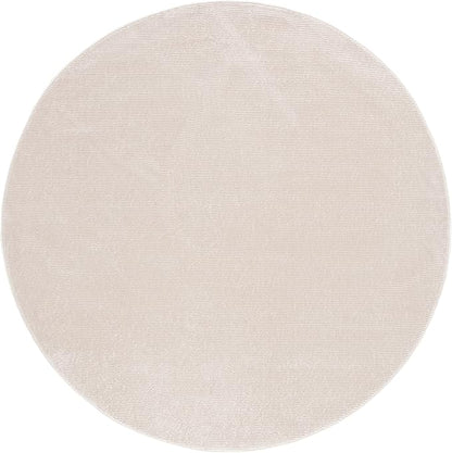 SAFAVIEH Revive Collection Area Rug - 6'7" Round, Beige, Solid Design, Non-Shedding & Easy Care, Ideal for High Traffic Areas in Living Room, Bedroom (REV102B)