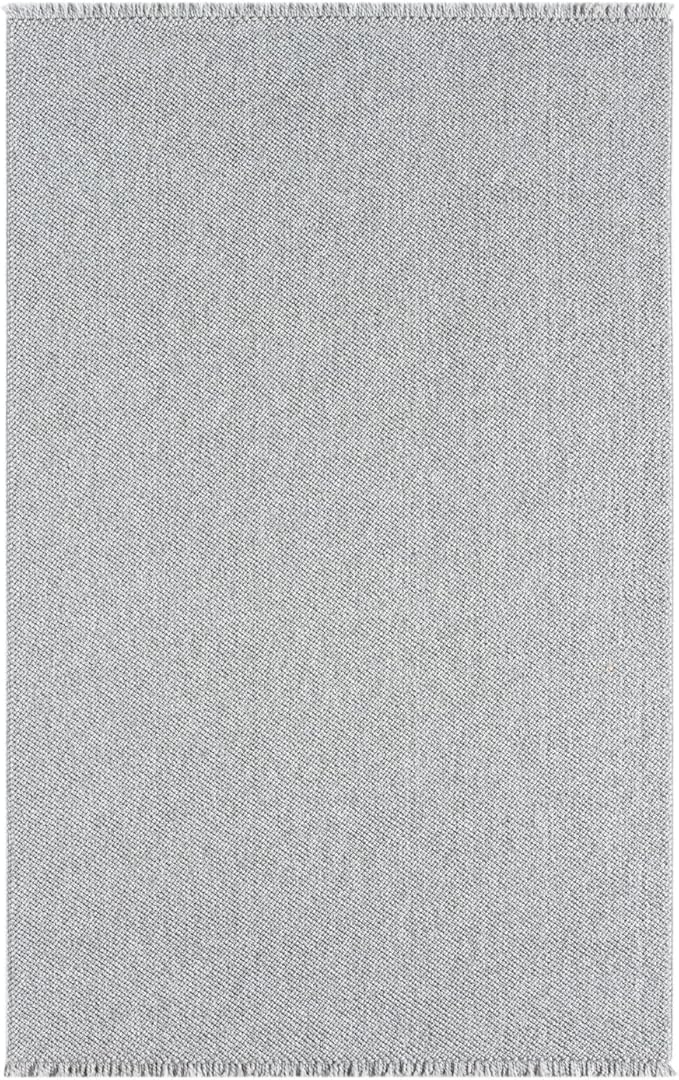 LUXE WEAVERS Solid Machine Woven Gray 9x12 Area Rug, Indoor Stain-Resistant Carpet