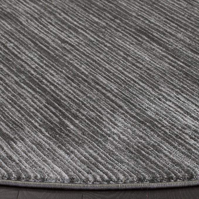 SAFAVIEH Vision Collection Area Rug - 6'7" Round, Aqua, Modern Ombre Design, Non-Shedding & Easy to Clean, Ideal for Living Room, Bedroom, Dining Space (VSN606B)