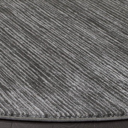 SAFAVIEH Vision Collection Area Rug - 6'7" Round, Grey, Modern Ombre Design, Non-Shedding & Easy to Clean, Ideal for Living Room, Bedroom, Dining Space (VSN606D)