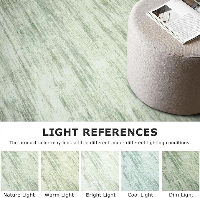2x5 Modern Abstract Runner Rug for Hallways, Light Sage Green and Ivory Super Soft Hallway Decor Kitchen Rugs with Non-Slip, Non-Shedding Washable Rug for Hallways Entryway Bedroom Indoor