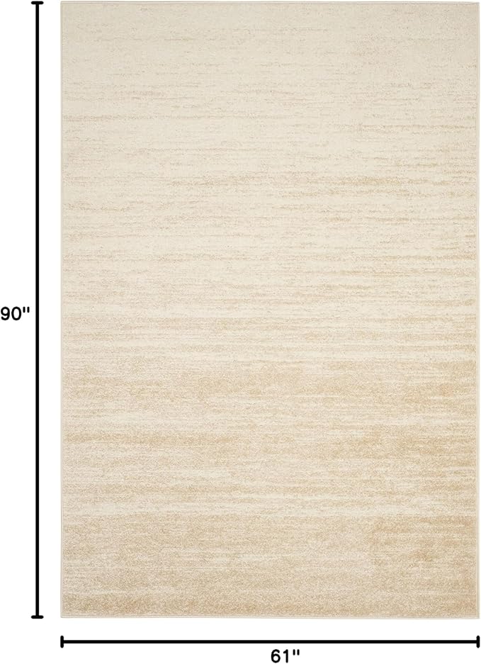 SAFAVIEH Adirondack Collection Area Rug - 5'1" x 7'6", Champagne & Cream, Modern Ombre Design, Non Shedding & Easy to Clean, Ideal for Living Room, Bedroom, Office, Dining Space (ADR113W)