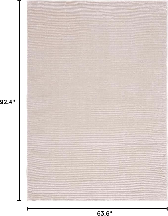 SAFAVIEH Revive Collection Area Rug - 5'3" x 7'7", Beige, Solid Design, Non-Shedding & Easy Care, Ideal for High Traffic Areas in Living Room, Bedroom (REV102B)