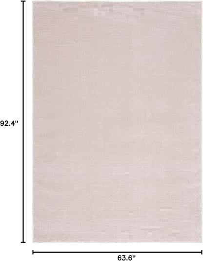 SAFAVIEH Revive Collection Area Rug - 5'3" x 7'7", Beige, Solid Design, Non-Shedding & Easy Care, Ideal for High Traffic Areas in Living Room, Bedroom (REV102B)