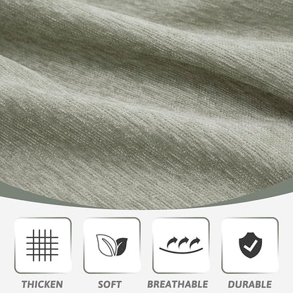MEETSKY Sofa Covers for 3 Cushion Couch Sectional Couch Covers Washable Soft Chenille Blend Furniture Protector Sofa Throw Cover Decorative Modern Style for Living Room, 91" x 134", Sage Green