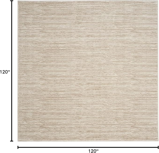 SAFAVIEH Vision Collection Area Rug - 10' Square, Cream, Modern Ombre Design, Non-Shedding & Easy to Clean, Ideal for Living Room, Bedroom, Dining Space (VSN606F)