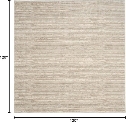 SAFAVIEH Vision Collection Area Rug - 10' Square, Cream, Modern Ombre Design, Non-Shedding & Easy to Clean, Ideal for Living Room, Bedroom, Dining Space (VSN606F)