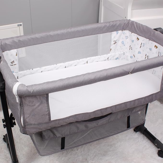 Belsden Pack of 3 Fitted Bassinet Sheet Set, Flexible Fit Various Bassinet, Adapts to Oval, Hourglasss and Rectangle Shaped Bassinet Pads, Cloudy Soft Washable Material, Light Purple & Pink & White