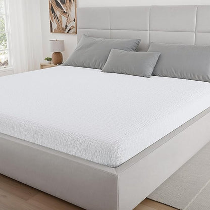 PAULATO BY GA.I.CO California King Waterproof Mattress Protector – Mattress Cover for Cal King Size Bed – Soft Noiseless Hypoallergenic Machine Wash – Water Proof Protector with Elastic Skirt