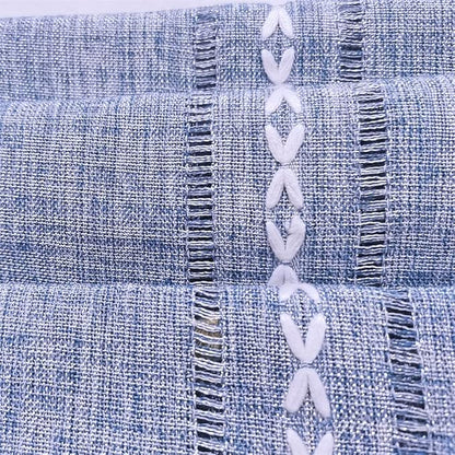 Simple Bedside Table Tassel Cover Cloth, Tablecloth Towel, Suitable for TV Microwave Washing Machine Refrigerator Dust (15.7 * 35.4 inches,Grey Blue)