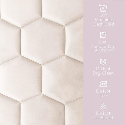 Hearth & Harbor 2 Pack Queen Size Quilted Fitted Mattress Pad Cover, 100% Waterproof Mattress Protectors, Deep Pocket Fitted Mattress Cover 8" - 21" (60" x 80", Beige Cream)