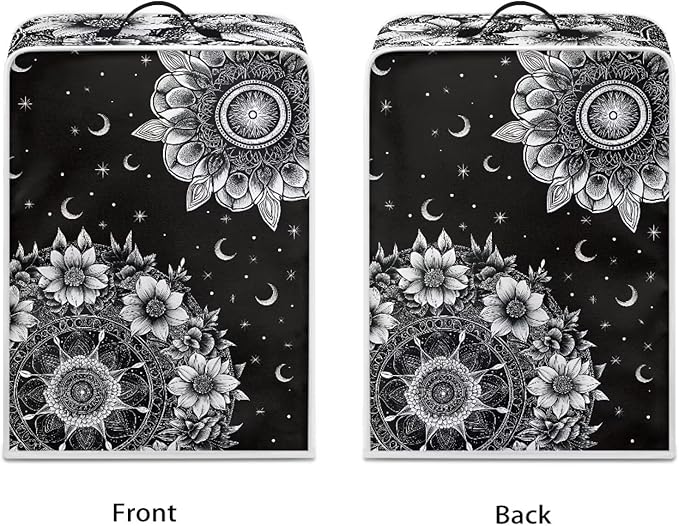 Mandala Sun Moon Coffee Machines Covers - Dust Resistant Protective Covers For Coffee Makers, Blender, Mixer, Juice Machine - Dust Proof, Washable