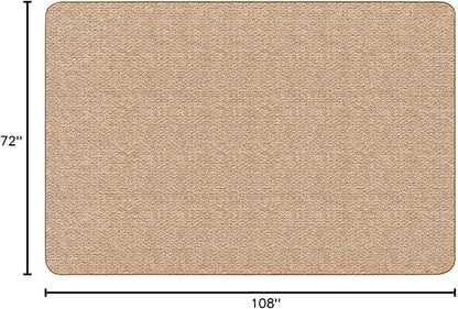 House, Home and More Skid-Resistant Carpet Indoor Area Rug Floor Mat - Praline Brown - 6 Ft X 9 Ft - Non Slip Rubber Backing, Stain Resistant, Dog Friendly, Living Room Bedroom Kitchen Entryway