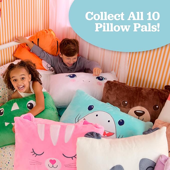 Saint Eve Kids Pillow Pals Fuzzy Pillow Case, Cute Animal Friends Soft Pillow Cover for Kids Beds and Nap Time - Bob The Shark
