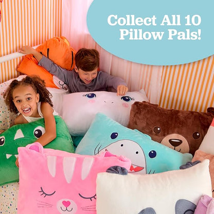 Saint Eve Kids Pillow Pals Fuzzy Pillow Case, Cute Animal Friends Soft Pillow Cover for Kids Beds and Nap Time - Mochi The Dino
