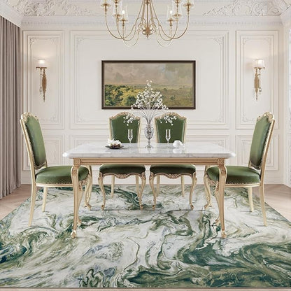 9x12 Area Rugs for Living Room, Modern Abstract Rug for Bedroom, Contemporary Machine Washable Rug, Large Stain Resistant Carpet for Dining Room Playroom Nursery Room, Pet & Kids Friendly