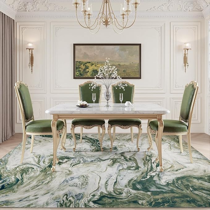 5x7 Area Rugs for Living Room, Modern Abstract Rug for Bedroom, Contemporary Machine Washable Rug, Large Stain Resistant Carpet for Dining Room Playroom Home Office, Pet & Kids Friendly