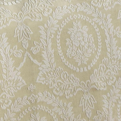 Timeless Vintage Style Bedding with Fringe | Neutral Sage and Ecru Hues | Textured Matelasse Rose Medallions and Leaves | 5 Piece Lightweight Set: Oversized California King Bedspread & 4 King Shams
