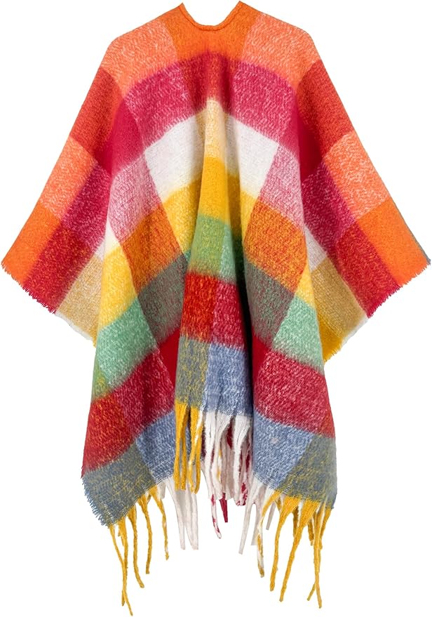 Breezy Lane Women's Shawl Wraps Warm Poncho Ruana Wrap Cardigan