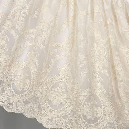 Cameo Lace Luxury Washable Polyester Bedding Set | Vintage Elegant | Pearl | Scroll Leaf Floral Cameo Quilting Embroidered | Set of Five: Queen Bedspread, Two Standard Shams, Square and Round Pillows