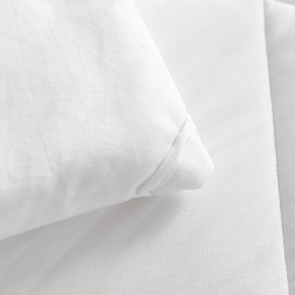 NTBAY Twin Comforter Set with Sheets, 5 Pieces Soft and Breathable Twin Bedding Set, Twin Bed in a Bag, Down Alternative Comforter Set Solid Color All Season, Kids Bedding Set, White