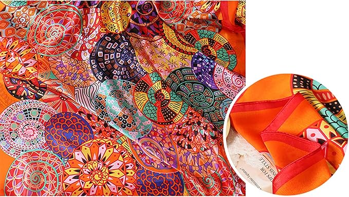 Fashion Scarves Scarf 100% Silk Feeling Scarf Silk Like Scarves Long Lightweight Sunscreen Shawls for Women