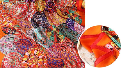 Fashion Scarves Scarf 100% Silk Feeling Scarf Silk Like Scarves Long Lightweight Sunscreen Shawls for Women