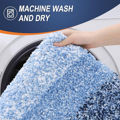 OLANLY Bathroom Rugs Mat 30x20, Extra Soft Absorbent Microfiber Bath Rugs, Rubber Backing, Quick Dry, Machine Washable Bath Mats for Bathroom Floor, Tub and Shower, Home Decor Accessories, Navy