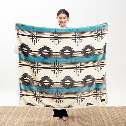 CARSTENS, INC. Wrangler Ultra Premium Super Soft Plush Sherpa Fleece Oversized Throw Blanket 54" x 68", Lone Mountain