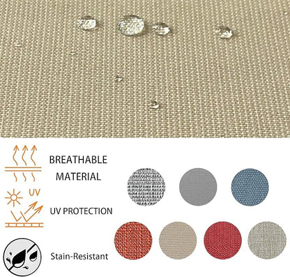 Goodgoods 24x24 inch Outdoor/Indoor Deep Seat Patio Cushions Set of 2 Resilient Foam Filling Water Repellent Stain-Resistant UV Resistant Weather Resistant Deep Seat Bottom Beige