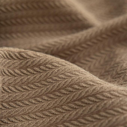 Set of 2 Cozy Striped Herringbone Flange Throw Pillow Covers, Aesthetic Embossed Pattern Pillow Covers for Couch and Bed - 20"x20", Taupe
