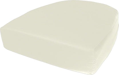 Cushion Source Rounded Back Seat Cushion, 19.5" x 20" x 5" deep Indoor and Outdoor Durable seat Cushion Made with Fade Resistant Sunbrella Fabric, Hidden Zipper, Sunbrella Natural