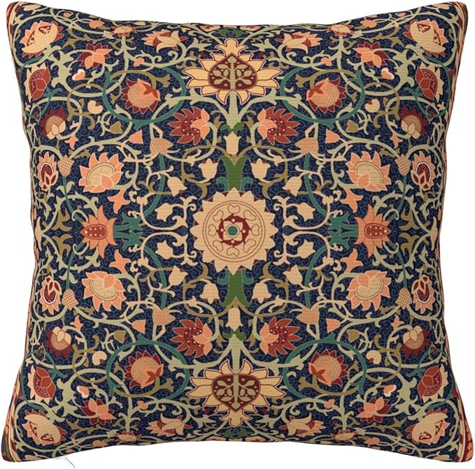 William Morris Vintage Floral 16x16 inches Throw Pillow Covers Cushion Covers for Couch Home Bed Living Room Decorative Pillow Cases