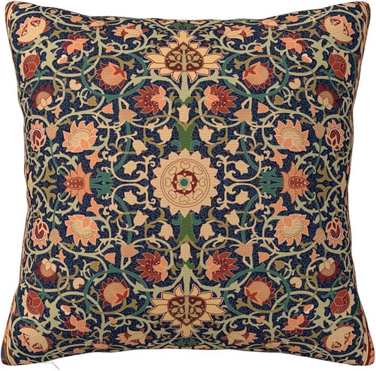 William Morris Vintage Floral 16x16 inches Throw Pillow Covers Cushion Covers for Couch Home Bed Living Room Decorative Pillow Cases
