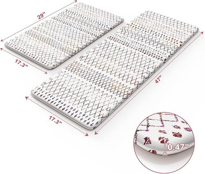 KIMODE Kitchen Mats 2PCS,Cushioned Anti Fatigue Boho Kitchen Rugs and Mats,Non Slip Waterproof Kitchen Mats for Floor,Comfort Foam Standing Desk Mat for Home,Office,Sink,Laundry,Colorful