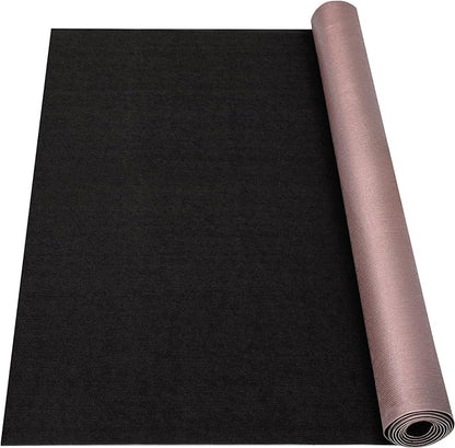 Marine Carpet,6 FT x 23 FT Black Indoor Outdoor Carpet 0.2" Thick Boat Carpet with Water-Proof TPE Backing, Non-Slide Outdoor Marine Carpet Roll for Home, Patio, Porch, Deck