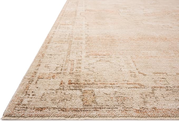 Loloi Chris Loves Julia Palma Collection PLM-02 Spice/Natural 3'-6" x 5'-6" Accent Rug Vintage Style Boho Living Room Bedroom Carpet